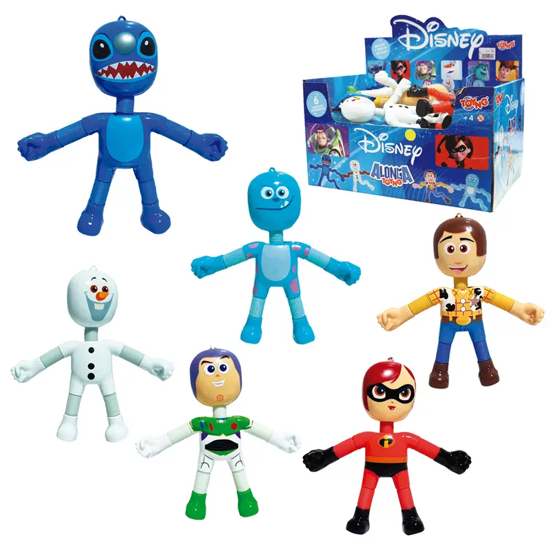 BONECO BRACOS / PERNAS E PESCOCO ESTICA E VOLTA COM MOLA DISNEY ALONGA