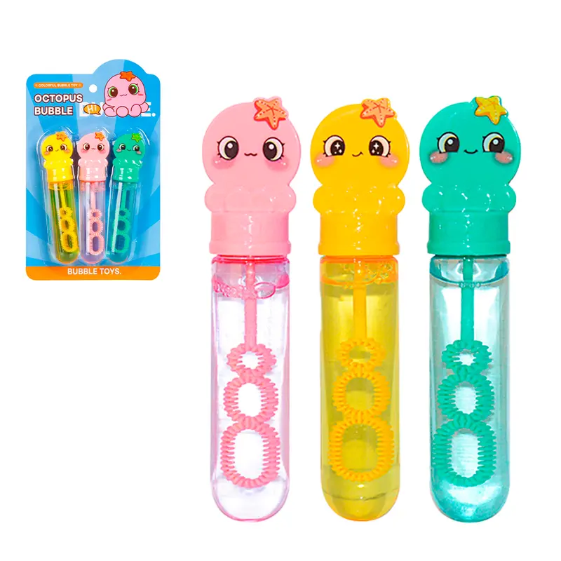 LANCA BOLHA DE SABAO NO TUBO POLVO OCTOPUS BUBBLE COM 3 PECAS 13,5CM