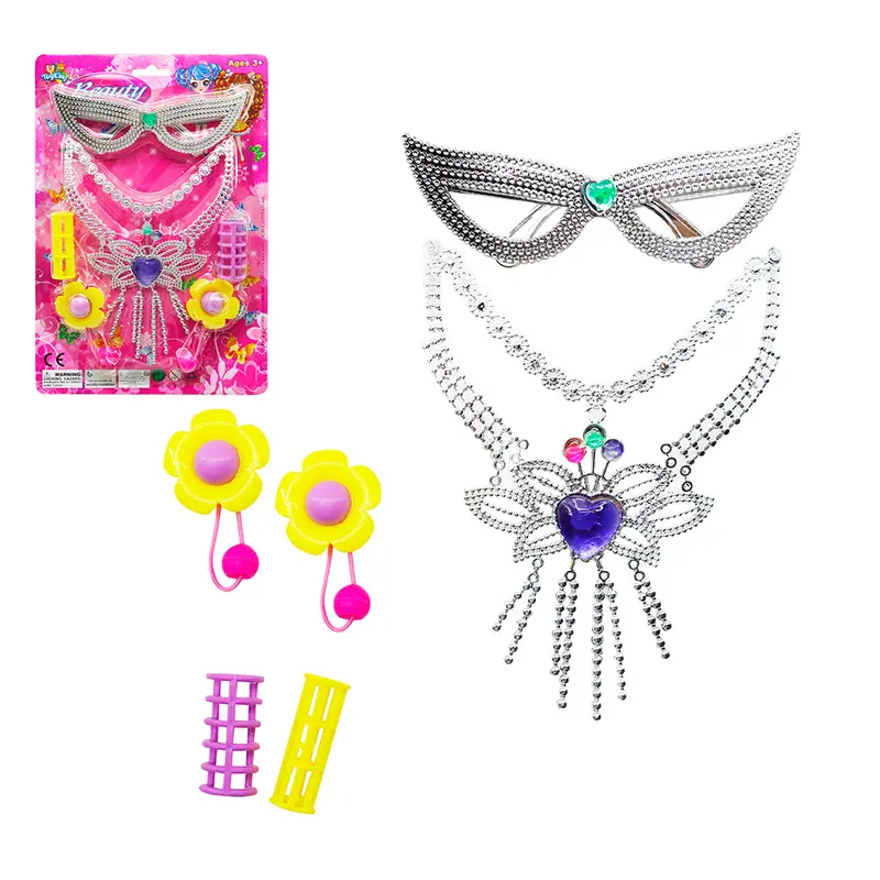 KIT BELEZA INFANTIL COM COLAR + MASCARA E ACESSORIOS BEAUTY 6 PECAS