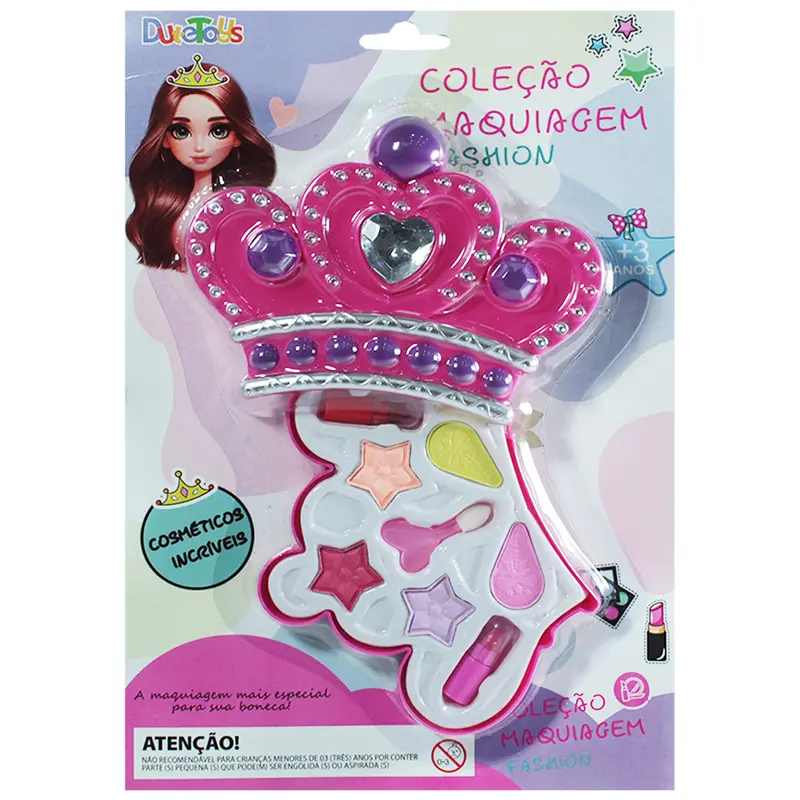 ESTOJO DE MAQUIAGEM COM SOMBRA + PINCEL COLECAO FASHION 14X9,5CM