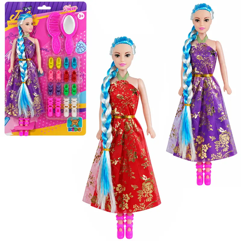 BONECA JULIA TROCA CALCADO + PENTE E ESPELHO 19 PECAS