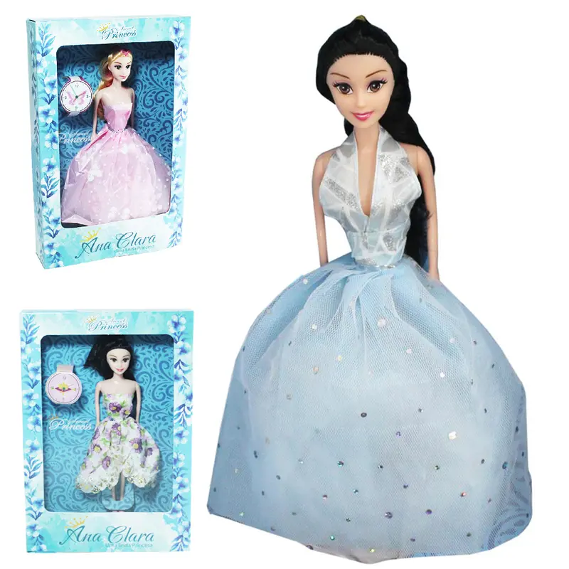 BONECA ANA CLARA UMA LINDA PRINCESA COM VESTIDO