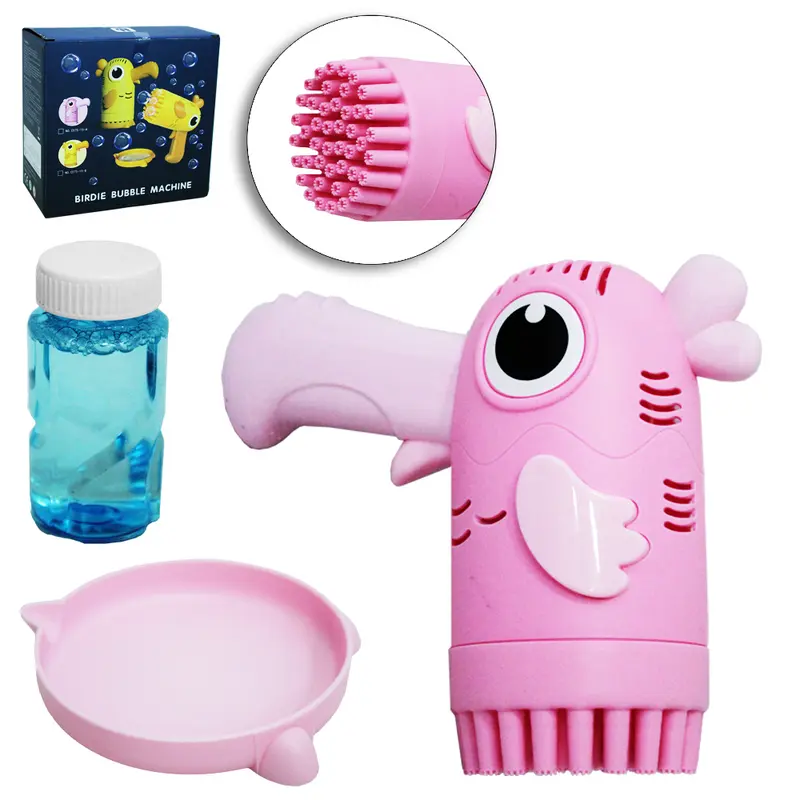 LANCA BOLHA DE SABAO PISTOLA BIRDIE BUBBLE MACHINE COM 44 BICOS A PILHA