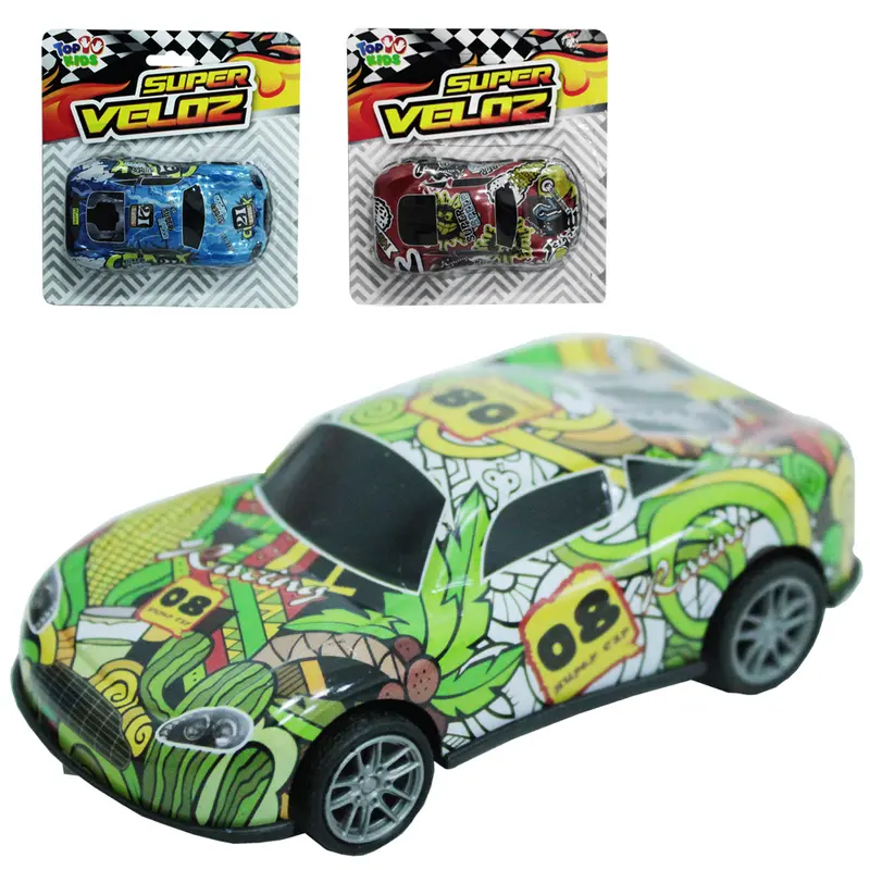 CARRO DE METAL A FRICCAO PULL BACK SUPER VELOZ TOP KIDS CRT