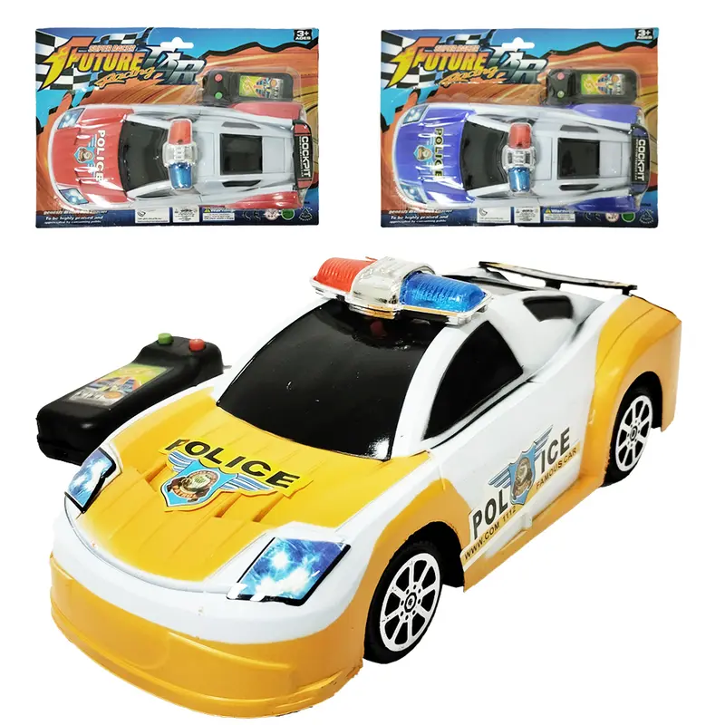 CARRO COM CONTROLE REMOTO COM FIO POLICIA SUPER RACER FUTURE RACING A PILHA