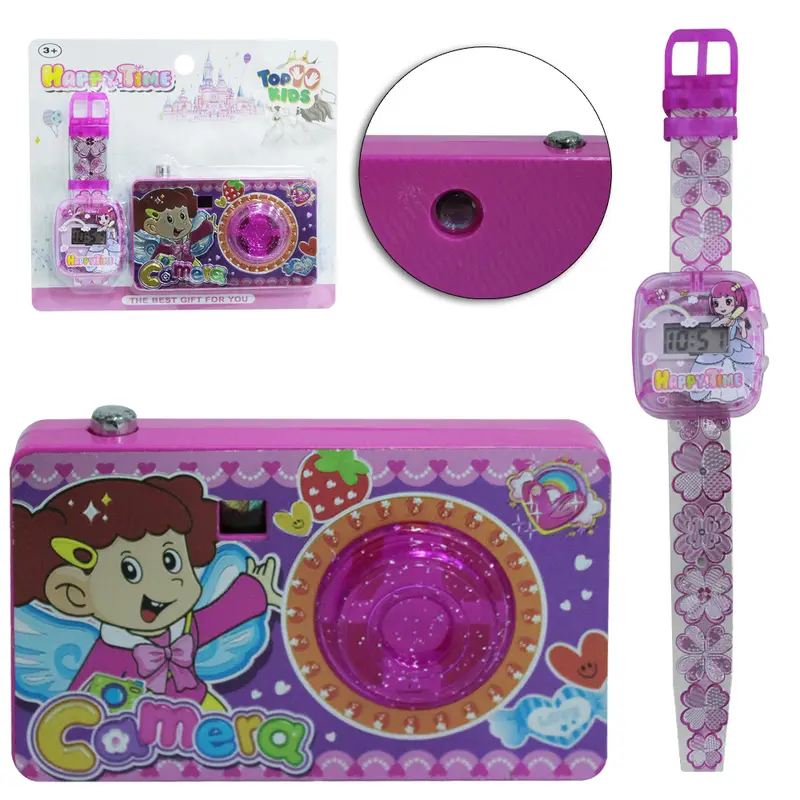 CAMERA FOTOGRAFICA INFANTIL + RELOGIO DE PULSO A BATERIA HAPPY TIME TOP KIDS