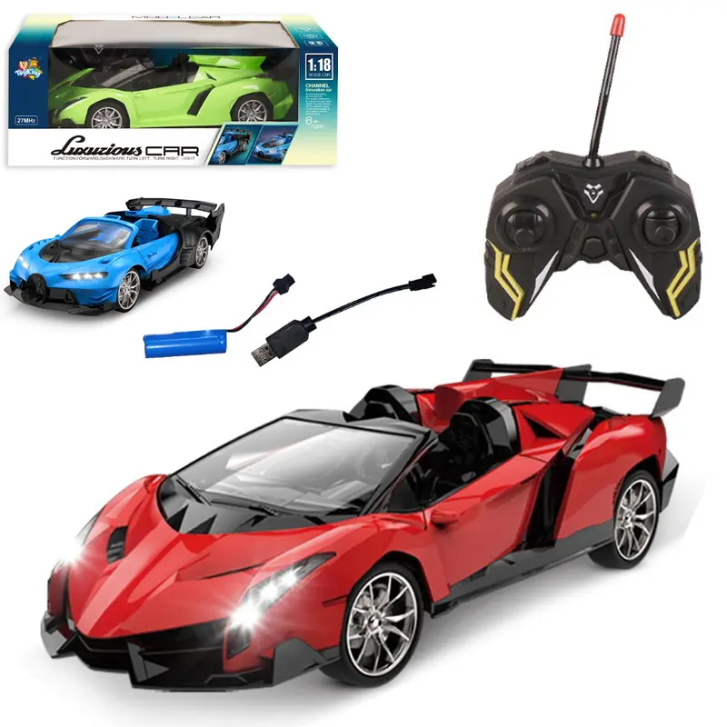 CARRO COM CONTROLE REMOTO SEM FIO LUXUZIOUS MODEL CAR 7 FUNCOES COM LUZ BATERIA RECARREGAVEL