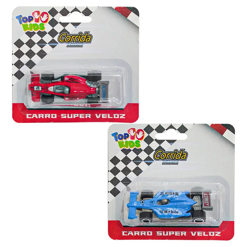 CARRO DE METAL FORMULA 1 CORRIDA EXTREMA SUPER VELOZ TOP KIDS RODA LIVRE CRT