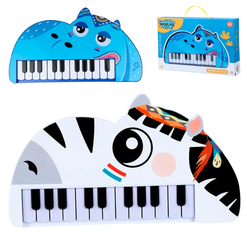 TECLADO / PIANO MUSICAL INFANTIL ZOOLOGICO A PILHA
