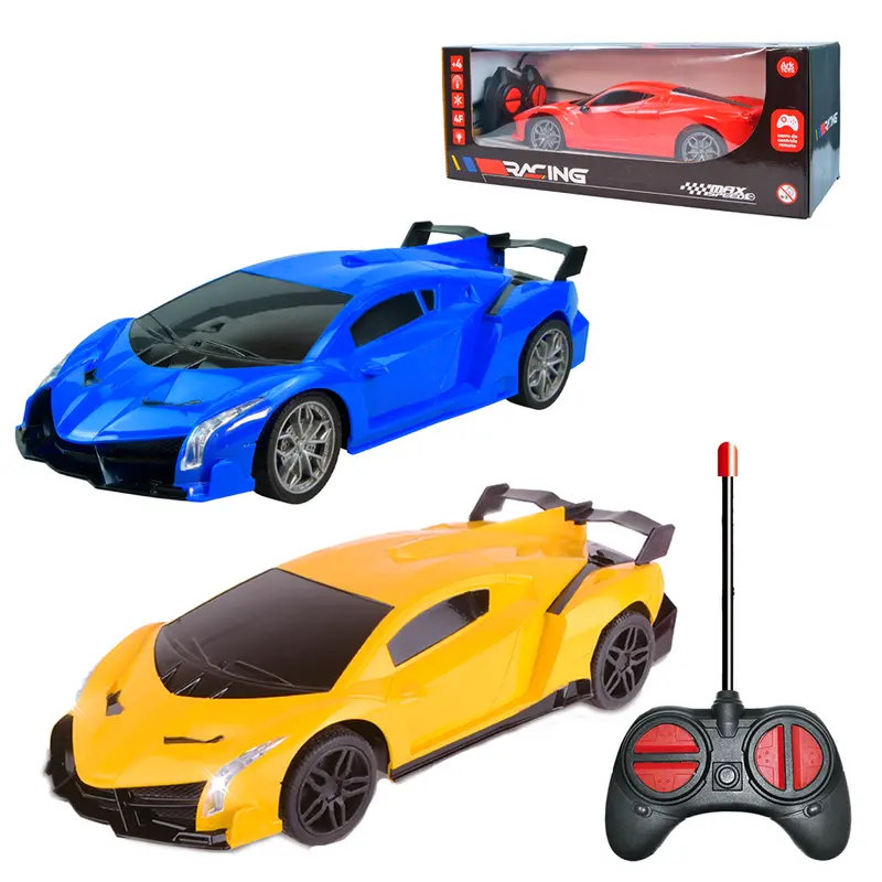 CARRO COM CONTROLE REMOTO SEM FIO MAX SPEED RACING 7 FUNCOES A PILHA