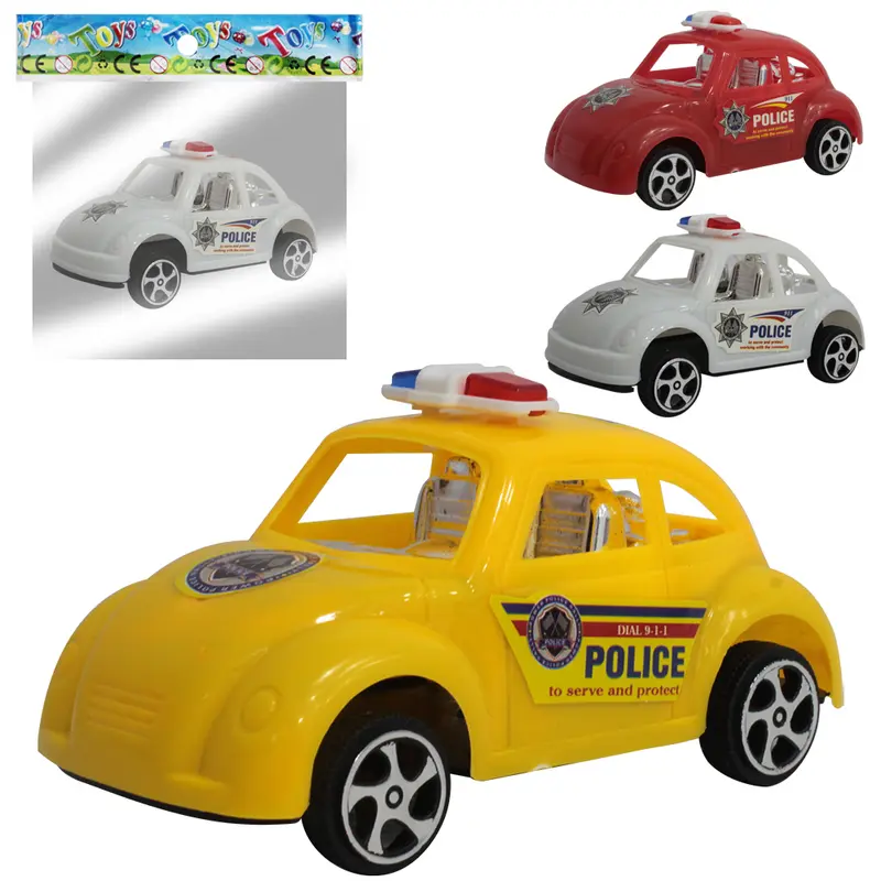 CARRO FUSCA A FRICCAO PULL BACK POLICIA 10X5X5CM