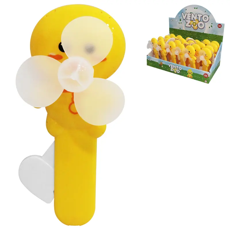 MINI VENTILADOR INFANTIL DE MAO A FRICCAO ANIMAIS 13X6,5CM DP PLAY