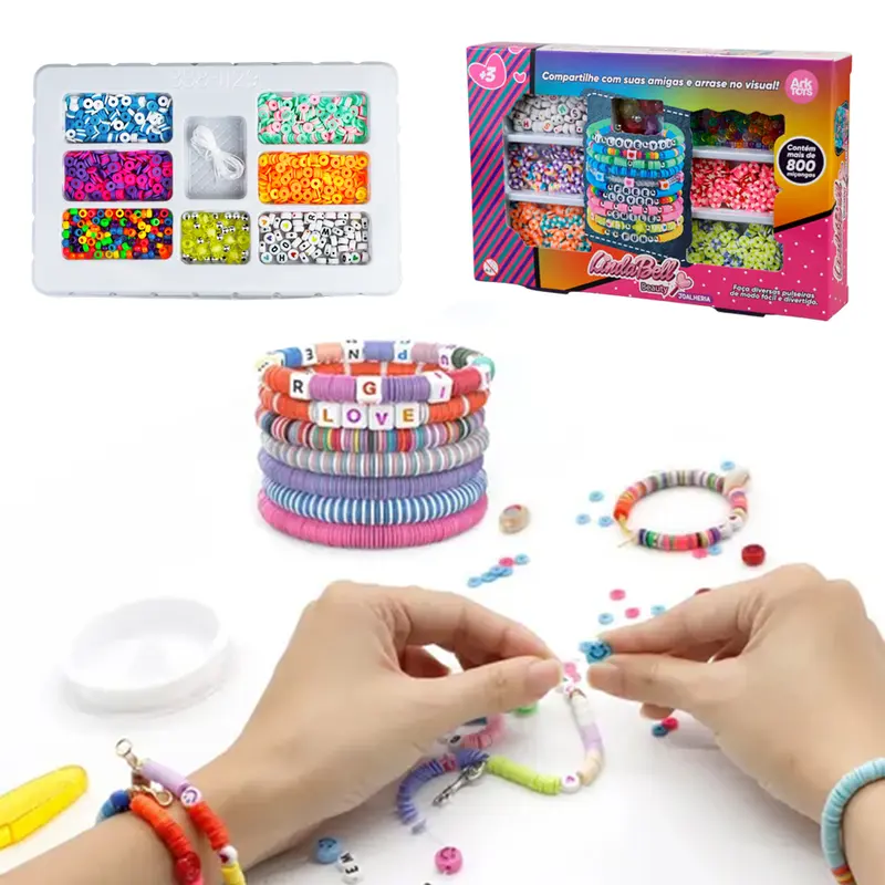 KIT BELEZA / BIJUTERIA INFANTIL COM 800 MICANGAS LINDA BELL BEAUTY JOALHERIA
