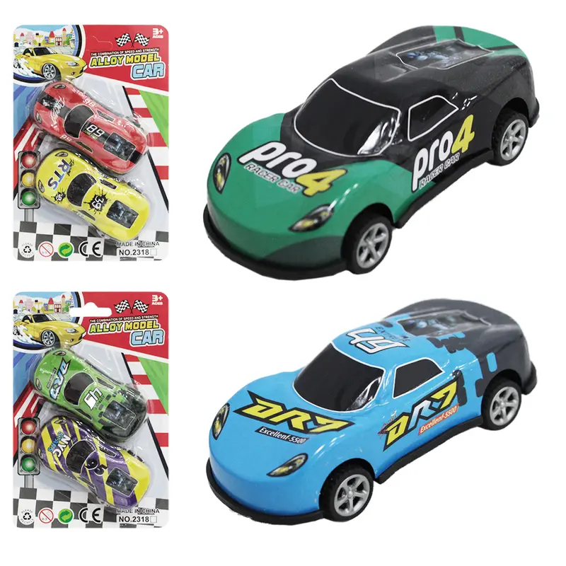 CARRO DE METAL A FRICCAO PULL BACK ALLOY MODEL CAR COM 2 PECAS CRT
