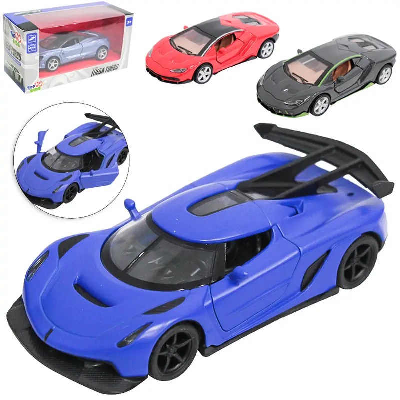 CARRO DE METAL A FRICCAO PULL BACK MEGA TURBO TOP KIDS