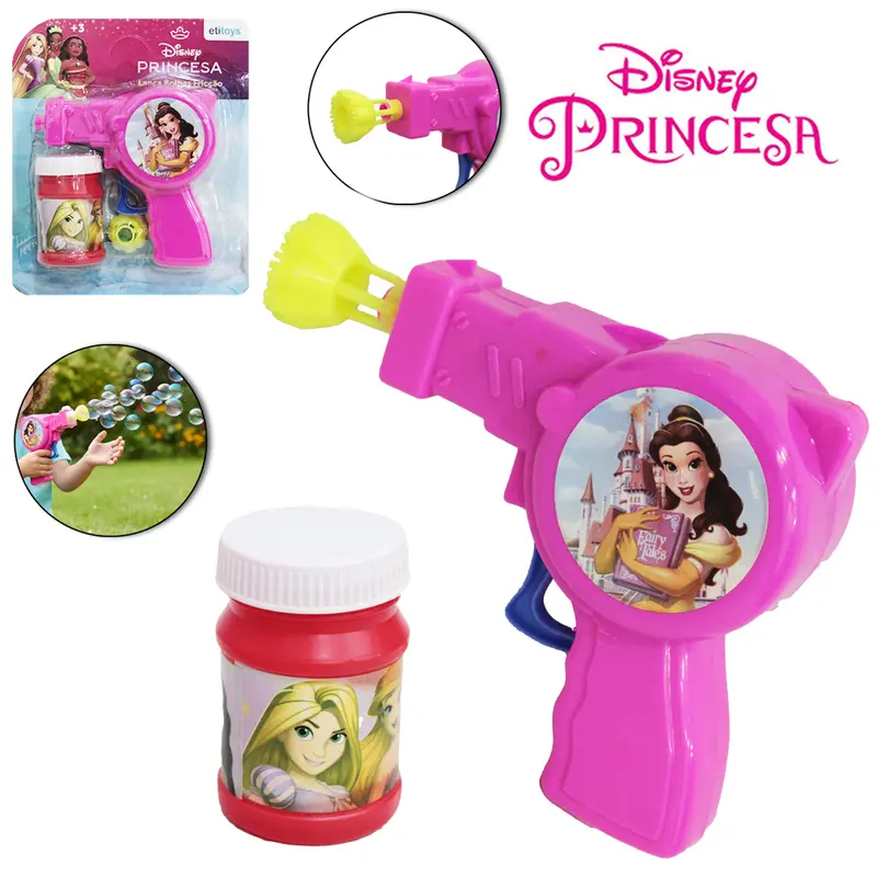PRINCESA LANCA BOLHA DE SABAO PISTOLA