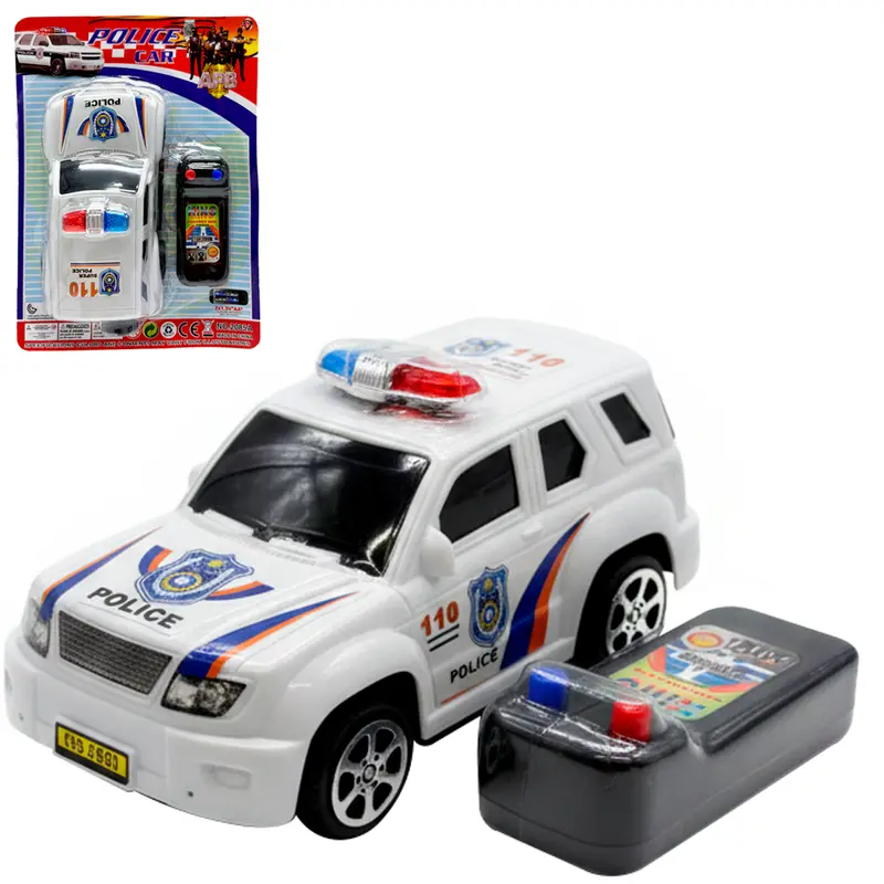 CARRO COM CONTROLE REMOTO COM FIO POLICIA A PILHA