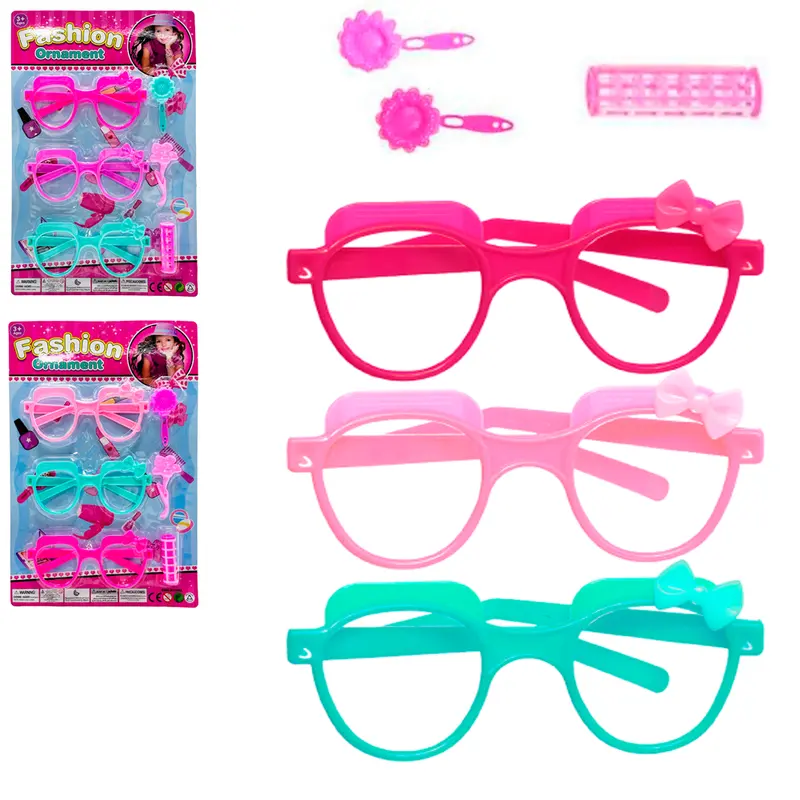 KIT BELEZA INFANTIL COM 3 OCULOS + ACESSORIOS FASHION ORNAMENT 6 PECAS