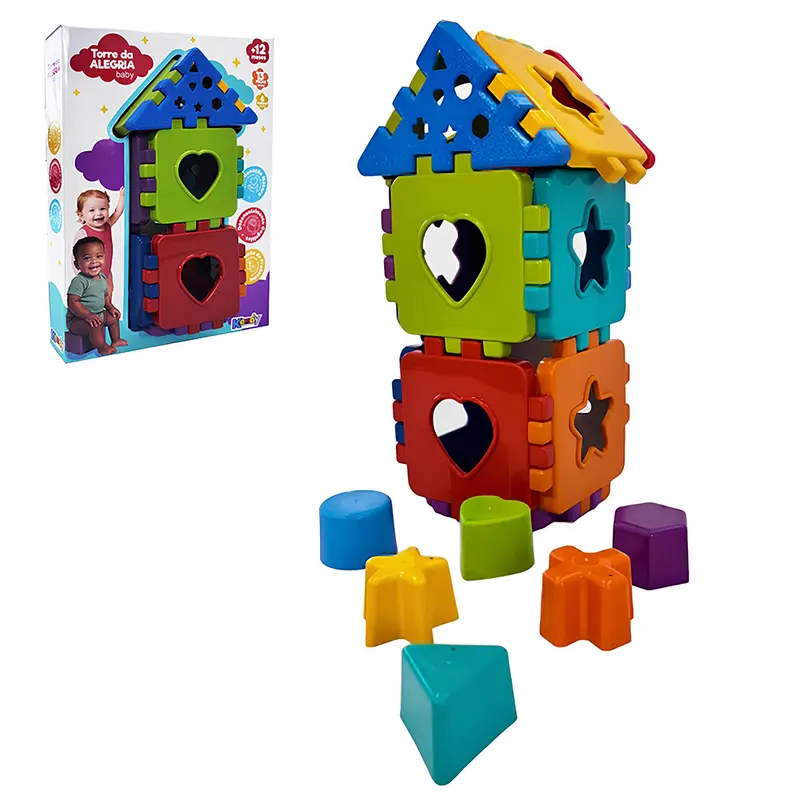 TORRE DA ALEGRIA DE ENCAIXE DIDATICO BABY 24,5X13X10CM