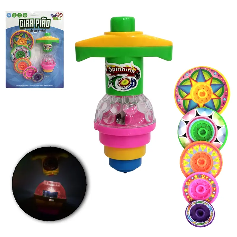 LANCA DISCO COM 5 DISCOS + PIAO COM LUZ GIRA PIAO TOP KIDS