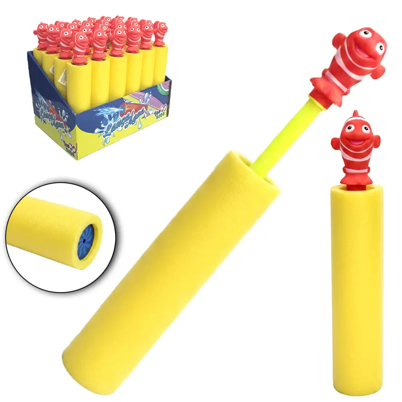 BASTAO DE ESPUMA LANCA AGUA PEIXE TOP KIDS 26CM DP PLAY