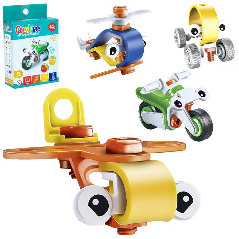 BRINQUEDO MONTA E DESMONTA CREATIVE VEICULO COM 12 PECAS