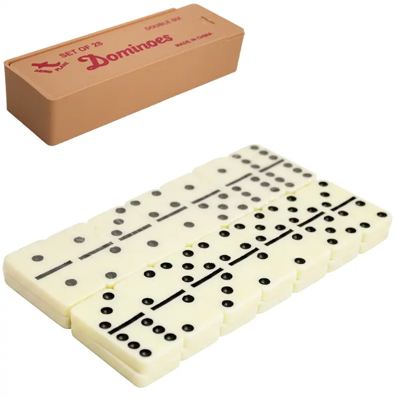 DOMINO TIPO OSSO 39X19X6MM NO ESTOJO DE PLASTICO