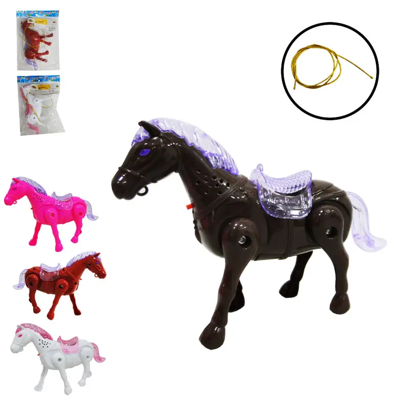 CAVALO COM MOVIMENTO + ACESSORIO + SOM E LUZ COLORS A PILHA NA SOLAPA