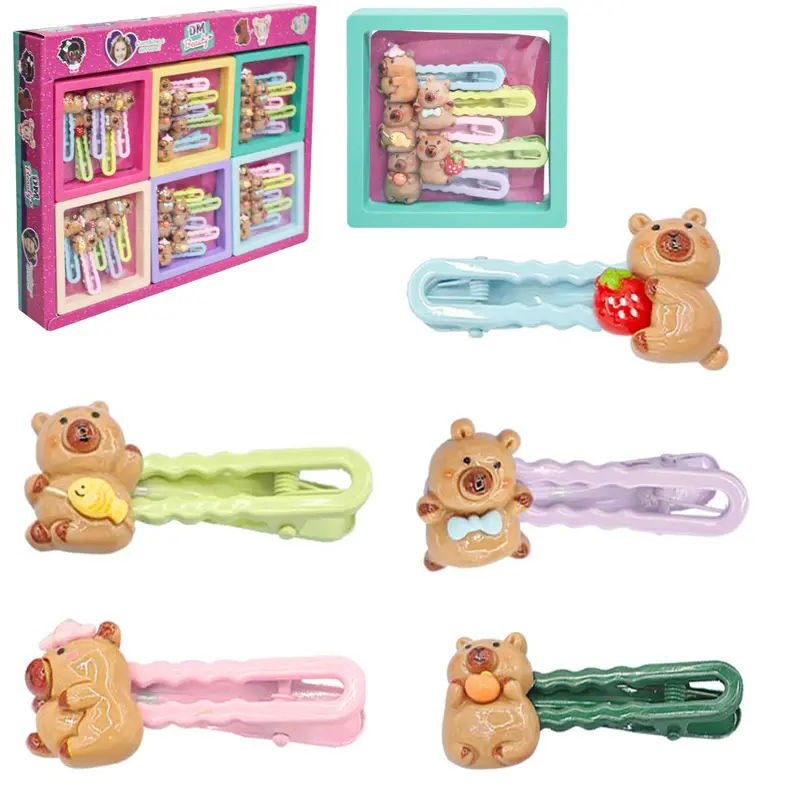 KIT ACESSORIOS PARA CABELO PRESILHA CAPIVARA DM BEAUTY DP PLAY FLUTUANTE 5 PECAS