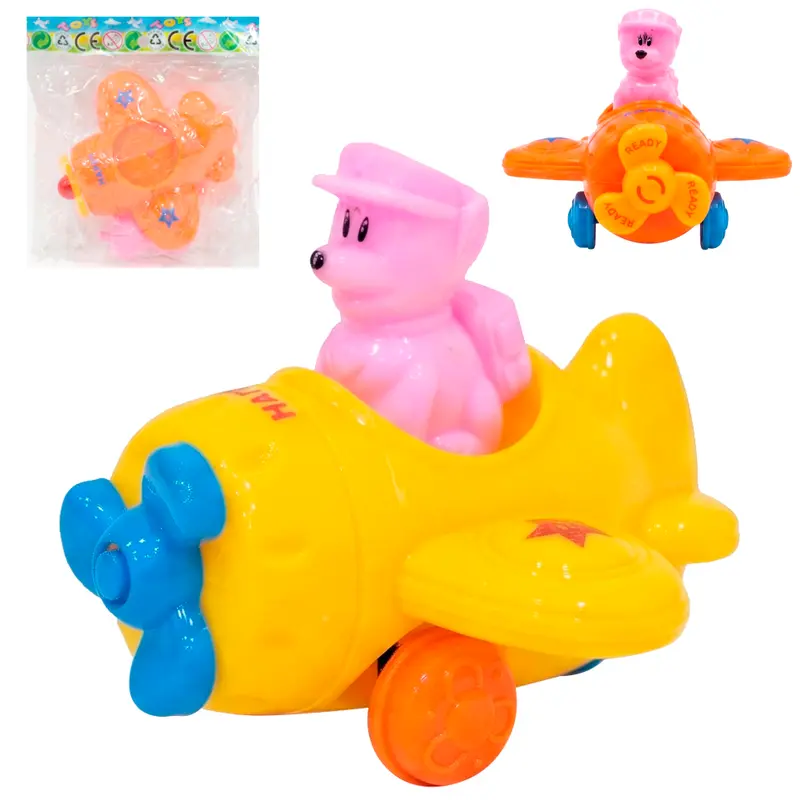 AVIAO A FRICCAO PULL BACK COM CACHORRO 9X9X8CM