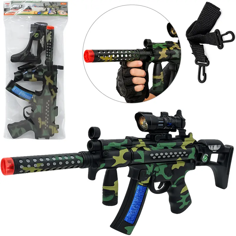 PISTOLA / METRALHADORA SPECIA FORCE COM LASER + SOM E LUZ A PILHA
