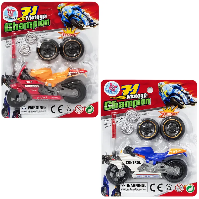 MOTO DE DEDO CHAMPION COM ACESSORIOS 6 PECAS