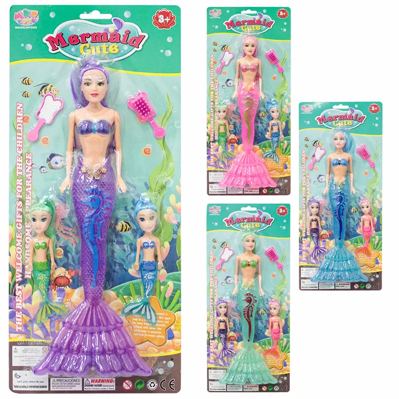 BONECA SEREIA MERMAID GUTE MAE E FILHA COM ESPELHO + ESCOVA 5 PECAS