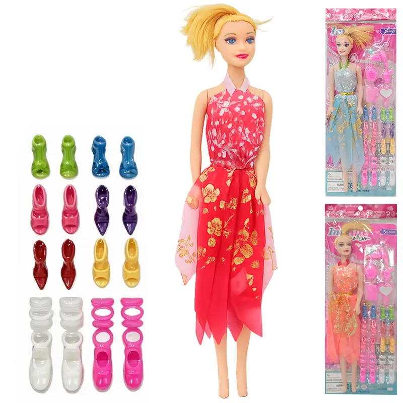BONECA INFINITE CHARM TROCA CALCADO + PENTE E ACESSORIOS 22 PECAS