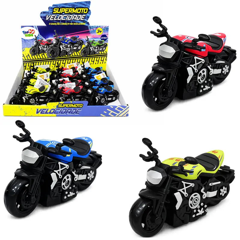 MOTO A FRICCAO SUPERMOTO VELOCIDADE TOP KIDS DP PLAY