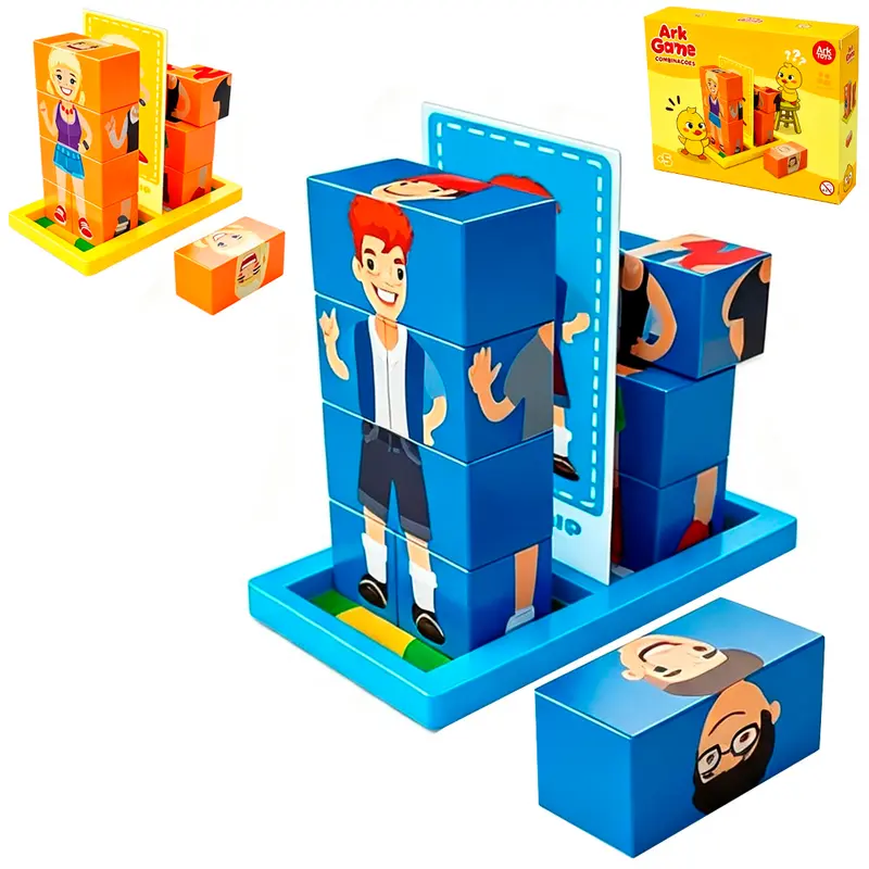 JOGO COMBINACOES EXPRESSOES COM 18 CARTSS + BASE E ACESSORIOS ARK GAME 29 PECAS