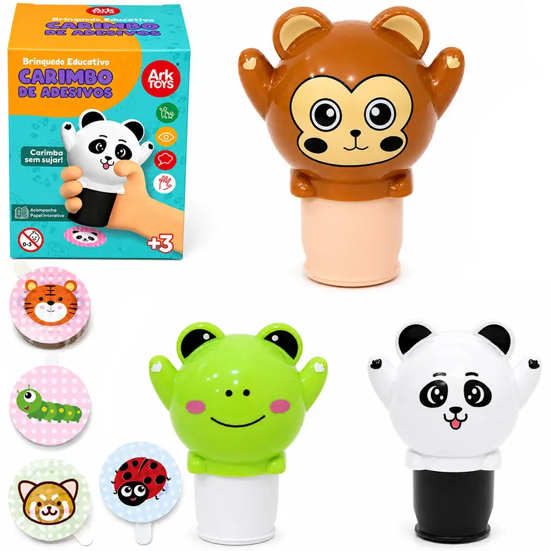 CARIMBO INFANTIL ADESIVOS COM CARTELA ARK TOYS DP PLAY