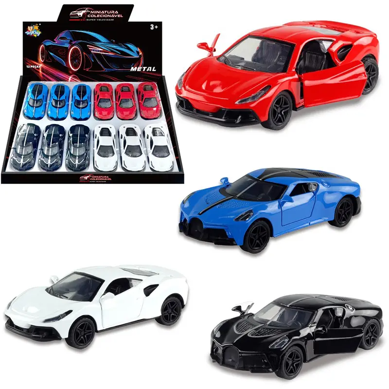 CARRO DE METAL A FRICCAO PULL BACK MINIATURA COLECIONAVEL DP PLAY