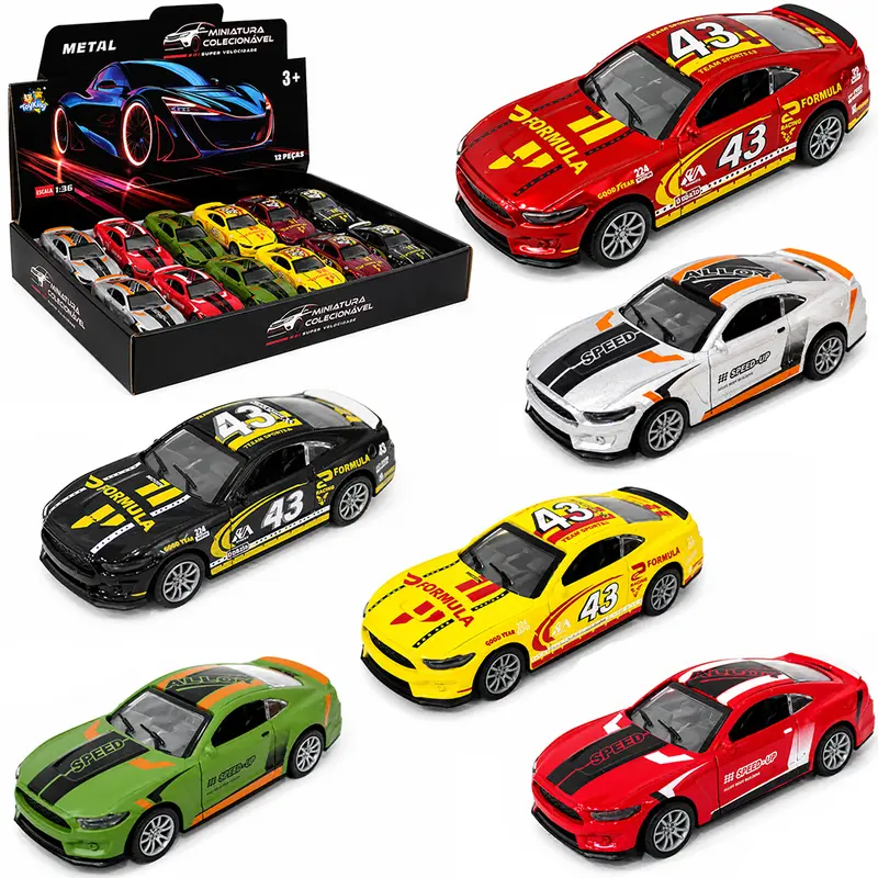 CARRO DE METAL A FRICCAO PULL BACK MINIATURA COLECIONAVEL DP PLAY
