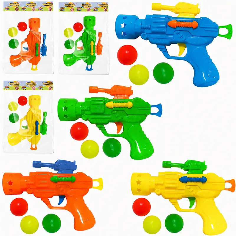 PISTOLA LANCA BOLA COM 3 BOLAS