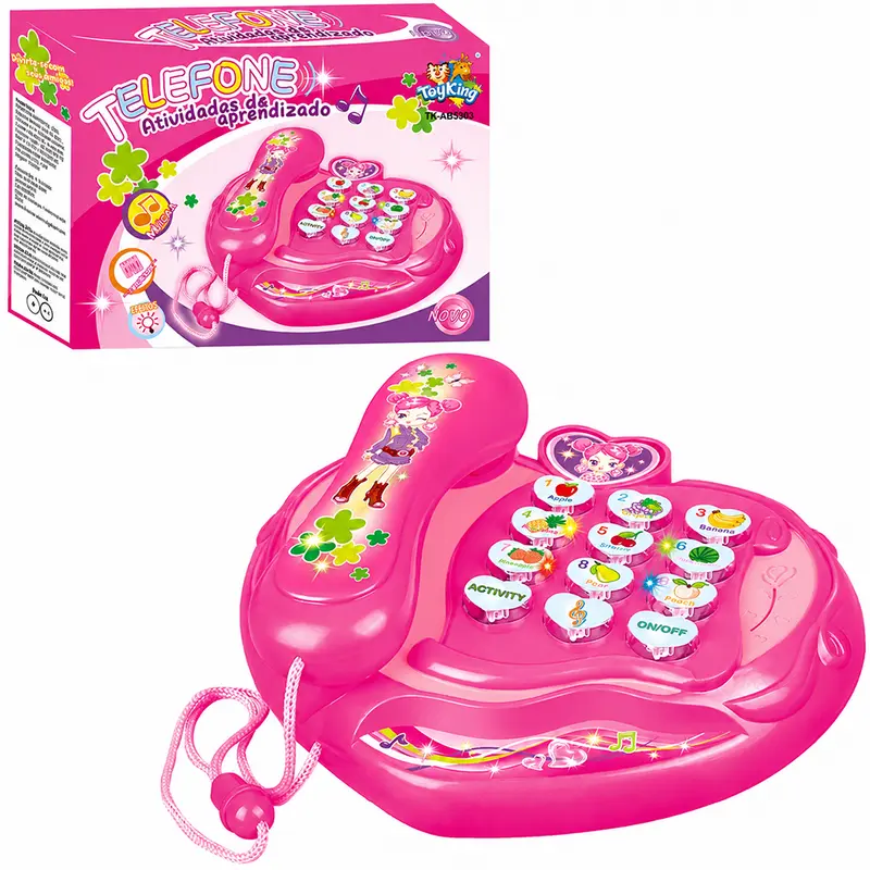 TELEFONE MUSICAL INFANTIL PHONE COM LUZ A PILHA