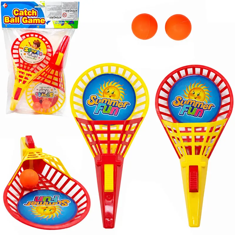 RAQUETE CESTA LANCADOR PEGA BOLA COM 2 BOLAS