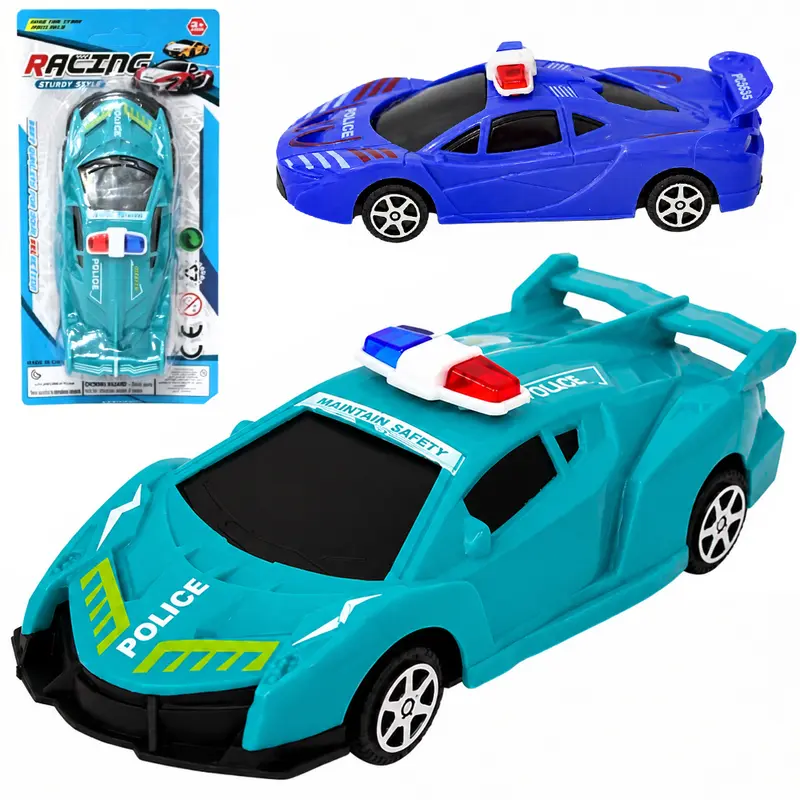 CARRO A FRICCAO PULL BACK POLICIA RACING