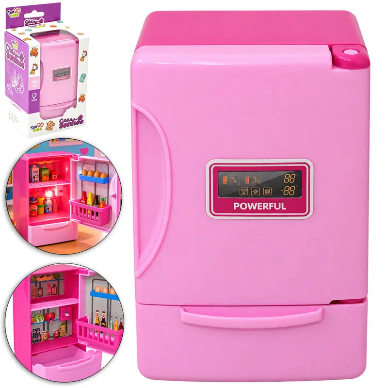 MINI GELADEIRA INFANTIL COM SOM E LUZ CASA DOS SONHOS TOP KIDS A PILHA
