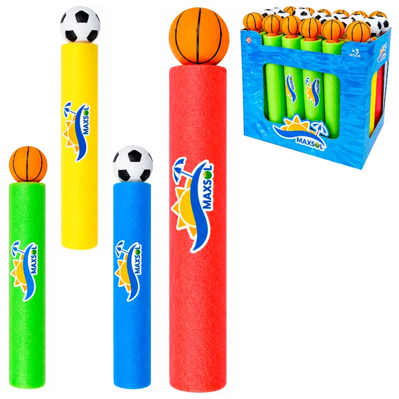 BASTAO DE ESPUMA LANCA AGUA BOLA MAXSOL 35CM DP PLAY