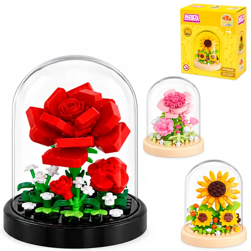 BLOCOS DE MONTAR INBLOX MINI FLORES CUPULA TLEG