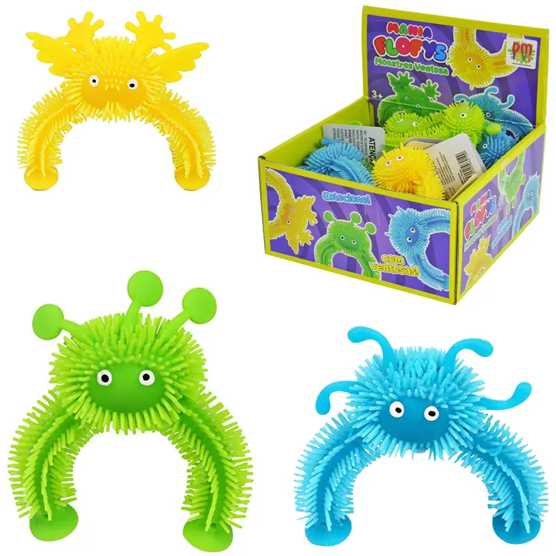 MONSTRO MANIA FLOFYS COM VENTOSA + LUZ COLORS A BATERIA