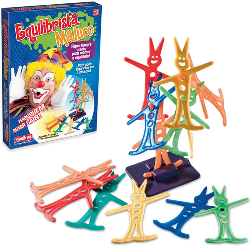 JOGO EQUILIBRISTA MALUCO COM 17 BONECOS + BASE NA CAIXA