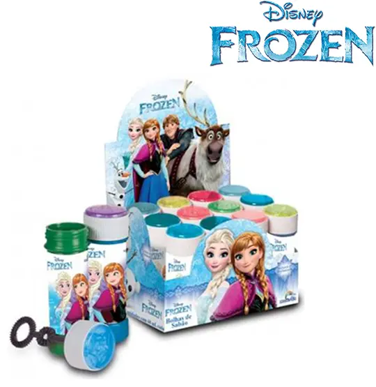 BOLHA DE SABAO FROZEN COM JOGO 60ML 11,4X3,8CM DE Ø