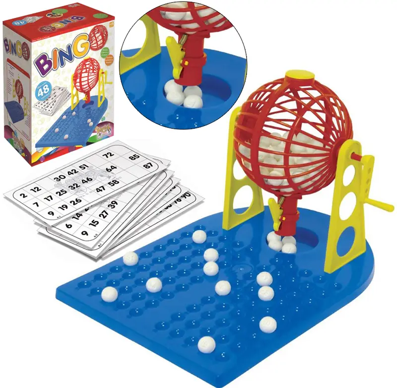 BINGO DE PLASTICO COM 48 CARTELAS NA CAIXA